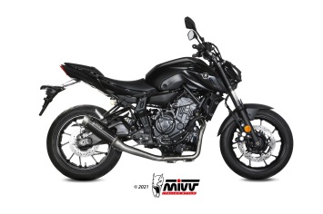 Mivv GP Pro RVS Black High Mount Compleet Uitlaatsysteem met E-keur Yamaha MT-07 2021 > 2024