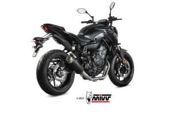 Mivv GP Pro RVS Black High Mount Compleet Uitlaatsysteem met E-keur Yamaha MT-07 2021 > 2024