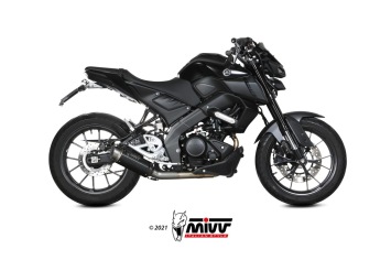 Mivv GP Pro RVS Black Compleet Uitlaatsysteem met E-keur Yamaha MT-125 2020 > 2024