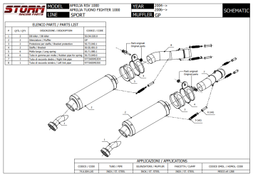 Storm by Mivv GP RVS Black Slip-on Einddemper Set met E-keur APRILIA RSV 1000 2004 - 2008