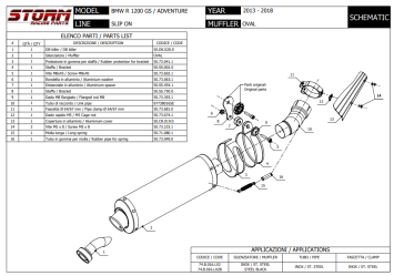 Storm By Mivv Oval RVS Black Slip-On Einddemper Met E-keur BMW R1200GS 2013 - 2018