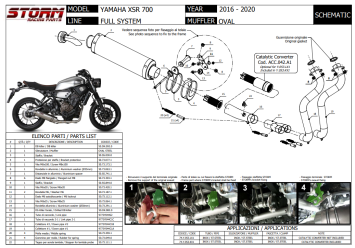 Storm By Mivv Oval RVS Compleet Uitlaatsysteem Met E-keur YAMAHA XSR 700 2016 - 2020
