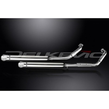 Delkevic COM37B5 volledig systeem Slash Cut RVS 550mm zonder e-keur - Suzuki VL800 Intruder Volusia (2001-2016)