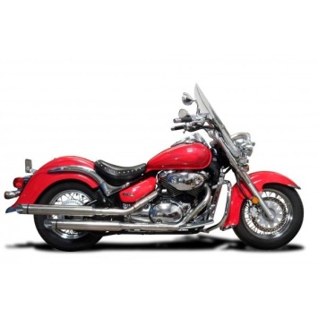 Delkevic COM37B5 volledig systeem Slash Cut RVS 550mm zonder e-keur - Suzuki VL800 Intruder Volusia (2001-2016)