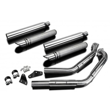 Delkevic COM37B5 volledig systeem Slash Cut RVS 550mm zonder e-keur - Suzuki VL800 Intruder Volusia (2001-2016)