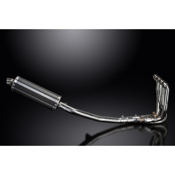 Delkevic volledig systeem 4-1 OVAL CARBON 350MM zonder e-keur - KAWASAKI ZZR1400 2008-2011