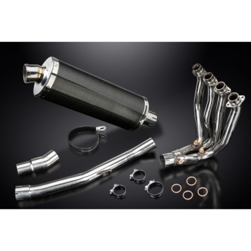 Delkevic volledig systeem 4-1 OVAL CARBON 350MM zonder e-keur - KAWASAKI ZZR1400 2008-2011