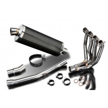 Delkevic volledig systeem 4-1 OVAL CARBON 350MM zonder e-keur - KAWASAKI ZZR1400 2008-2011