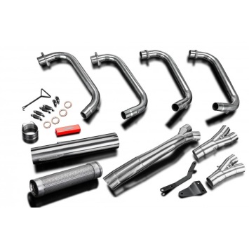 Delkevic volledig 4-1 RVS STRAIGHT CAN uitlaatsysteem zonder E-keur HONDA CB750 NIGHTHAWK 1991-2002 / CB750 F2 1992-2001