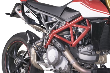 QD Gunshot Twin Titanium Einddemper Underseat Set (L+R) met E-keur Ducati Hypermotard 950 2019 - 2020