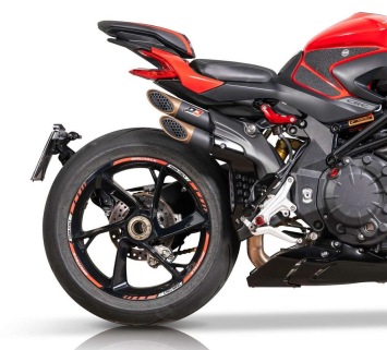 QD Power Gun Dark Bronze Einddemper met E-keur MV Agusta Brutale 1000 RR/RS 2019 - 2024