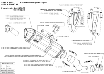 Akrapovic Slip-on Line Carbon Einddemper zonder E-keur Aprilia Tuono V4 2011 > 2016