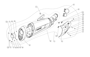 Akrapovic Slip-on Line Titanium Black Einddemper met Euro3 E-keur BMW S 1000 XR 2015 - 2016
