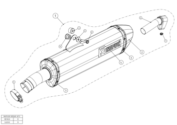 Akrapovic Slip-on Line Titanium Einddemper met E-keur BMW F 800 R 2009 > 2016