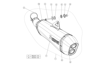 Akrapovic Slip-on Line Titanium Black Einddemper met E-keur BMW F 800 GS / Adventure 2008 > 2017