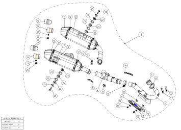 Akrapovic Racing Line Titanium Volledig Uitlaatsysteem zonder E-keur Honda CRF 250 R / RX 2016 - 2017