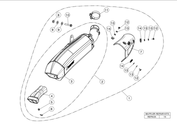 Akrapovic Slip-On Line Carbon Einddemper zonder E-keur Kawasaki Ninja H2 2015 - 2020