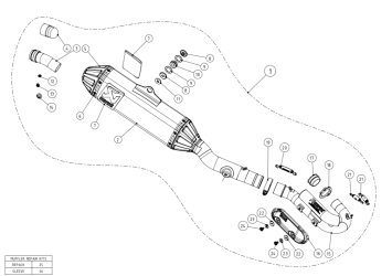 Akrapovic Evolution Line Titanium Volledig Uitlaatsysteem zonder E-keur Kawasaki KX 250 F 2017 - 2020
