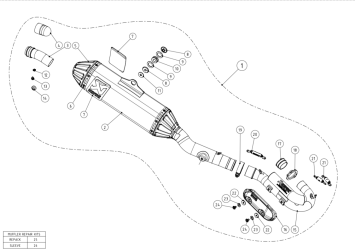 Akrapovic Racing Line Titanium Volledig Uitlaatsysteem zonder E-keur Kawasaki KX 250 F 2017 > 2020