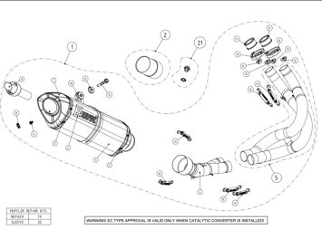 Akrapovic Racing Line Titanium Volledig Uitlaat Systeem met E-keur Kawasaki Ninja 650 2012 - 2016