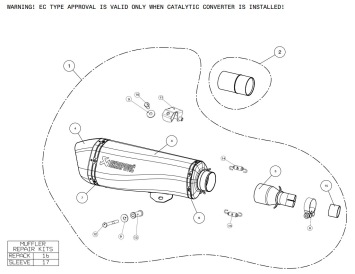 Akrapovic Slip-on Line RVS Black Einddemper met E-keur Piaggio MP3 500 / LT / HPE 2008 > 2020