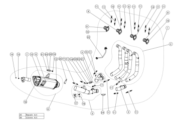 Akrapovic Evolution Line Titanium Volledig Uitlaatsysteem zonder E-keur Suzuki GSX-R 1000 2017 - 2025