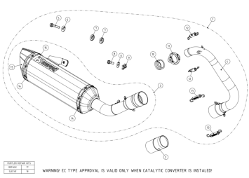Akrapovic Racing Line Titanium Volledig Uitlaat Systeem met E-keur Yamaha MT-125 2014 > 2019