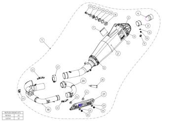 Akrapovic Evolution Line Titanium Volledig Uitlaat Systeem zonder E-keur Yamaha YZ 250 F / FX 2014 - 2018