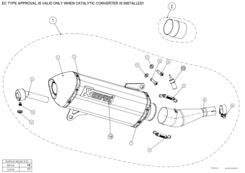 Akrapovic Slip-on Line RVS Einddemper met E-keur Yamaha X-City 250 2007 - 2016