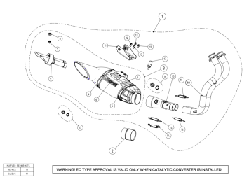 Akrapovic Racing Line Titanium Volledig Uitlaatsysteem met E-keur Yamaha MT-07 / FZ-07 2014 > 2016