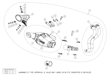 Akrapovic Racing Line Titanium Volledig Uitlaatsysteem met E-keur Yamaha MT-07 / FZ-07 2014 > 2020