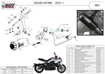 Mivv MK3 Carbon Einddemper met E-keur Suzuki GSX-S 1000 Katana 2019 > 2024