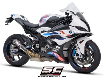 SC-Project CR-T Carbon With Stoneguard Grid Slip-On Einddemper Euro5 Gekeurd BMW S 1000 RR 2023 - 2024