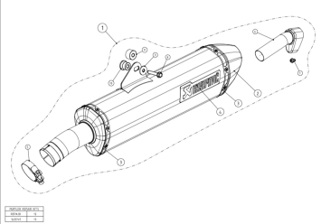 Akrapovic Slip-on Line Titanium Einddemper met E-keur BMW F 800 GT 2013 > 2016