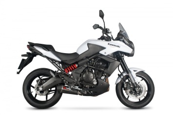 Scorpion Exhaust Serket Taper Carbon Slip-on Einddemper met E-keur Kawasaki Versys 650 2007 > 2014