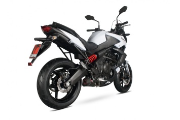 Scorpion Exhaust Serket Taper Carbon Slip-on Einddemper met E-keur Kawasaki Versys 650 2007 > 2014