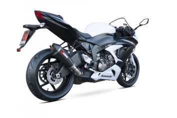 Scorpion Exhaust Serket Taper Carbon Slip-on Einddemper zonder E-keur Kawasaki Ninja ZX-6R 2013 - 2018