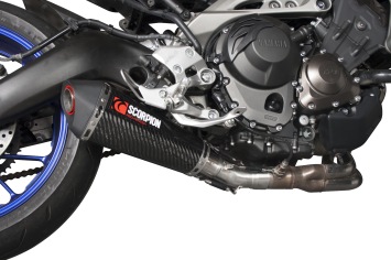 Scorpion Serket Taper Carbon Slip-on zonder E-keur Yamaha MT-09 2013 > 2020