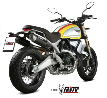 2x Mivv GP Pro Carbon Slip-on Einddempers met E-keur Ducati Scrambler 1100 2018 - 2020