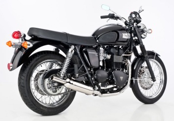 Shark Retro Classic RVS Compleet 2-1 Uitlaatsysteem met E-keur Triumph Bonneville T100 2008 - 2015