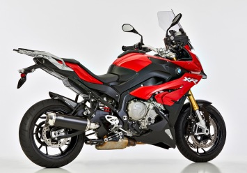 Shark DSX-5 Aluminium Black met RVS Endcap Einddemper met E-keur BMW S 1000 XR 2015 - 2016