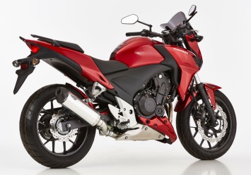 Shark DSX-5 Aluminium met RVS Black Endcap Einddemper met E-keur Honda CB500F 2016