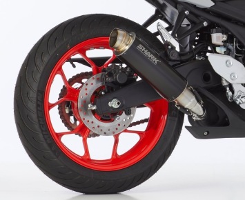 Shark SRC 4 Aluminium Black Slip-on Einddemper met E-keur Yamaha YZF-R3 2015 - 2021