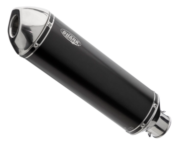Shark DSX-5 Aluminium Black met RVS Endcap Einddemper met E-keur Honda CB500F 2013 > 2015