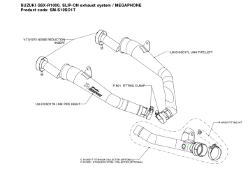 Akrapovic Slip-On Line Titanium Einddempers (L+R) zonder E-keur Suzuki GSX-R 1000 2009 - 2011