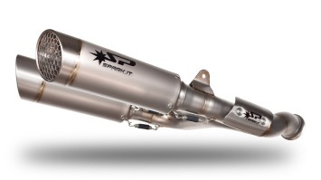 Spark Grid-O Titanium Dubbele Underseat Einddemper Set (L+R) met E-keur KTM 790 Duke 2018 - 2020