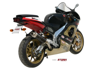 Storm By Mivv GP RVS Black Slip-On Einddemper Met E-keur APRILIA RSV 1000 1998 - 2003