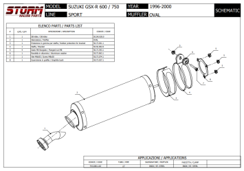 Storm By Mivv Oval RVS Bolt-On Einddemper Met E-keur SUZUKI GSX-R 750 1996 - 2000