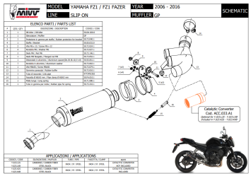 Storm By Mivv GP RVS Black Slip-on Einddemper Met E-keur YAMAHA FZ1 / Fazer 2006 - 2016