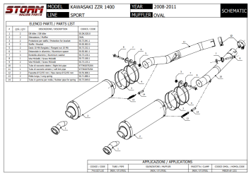 Storm By Mivv Dubbele Oval RVS Slip-On Einddemper Met E-keur KAWASAKI ZZR 1400 2008 - 2011